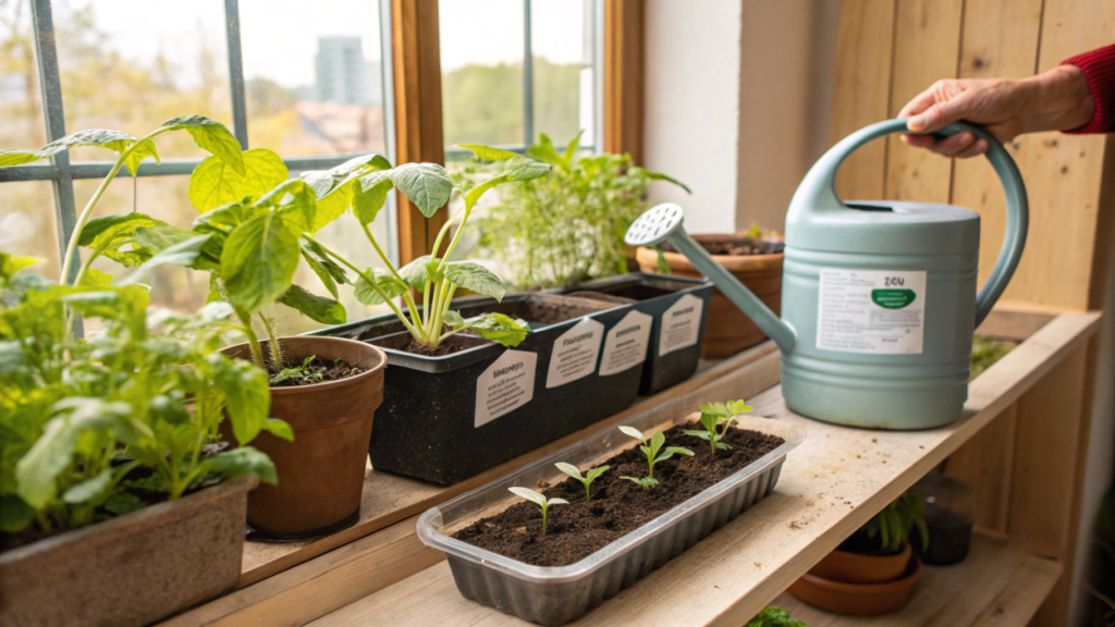 How to water and care for vegetables indoors