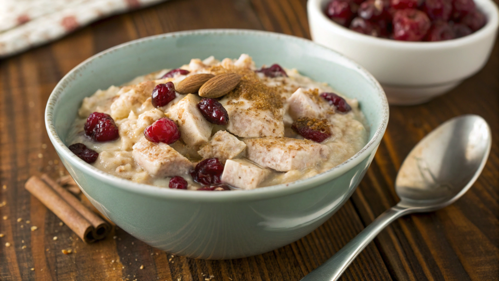 Turkey and cranberry oatmeal