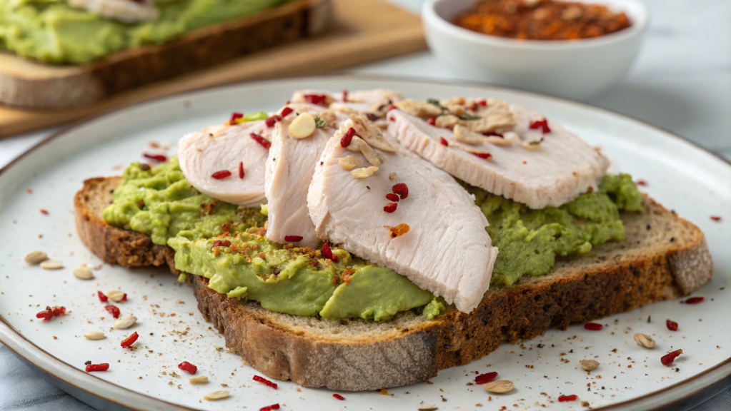 Avocado and turkey toast