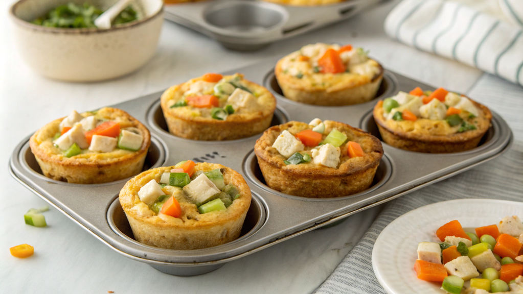 Vegetable muffins with turkey