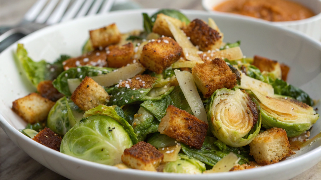 Crispy Brussels sprouts Caesar