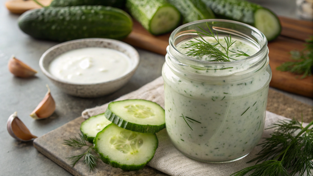 Creamy cucumber dill dressing