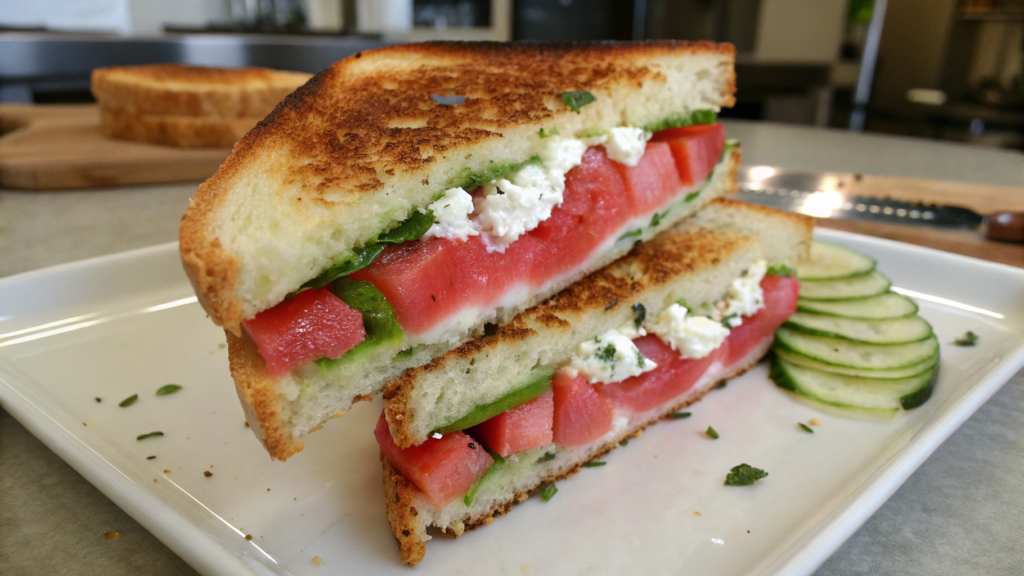 Watermelon Feta Grilled Cheese