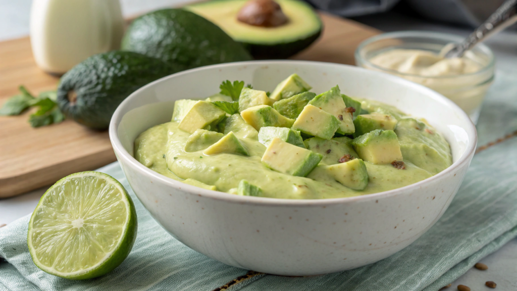Creamy avocado lime dressing