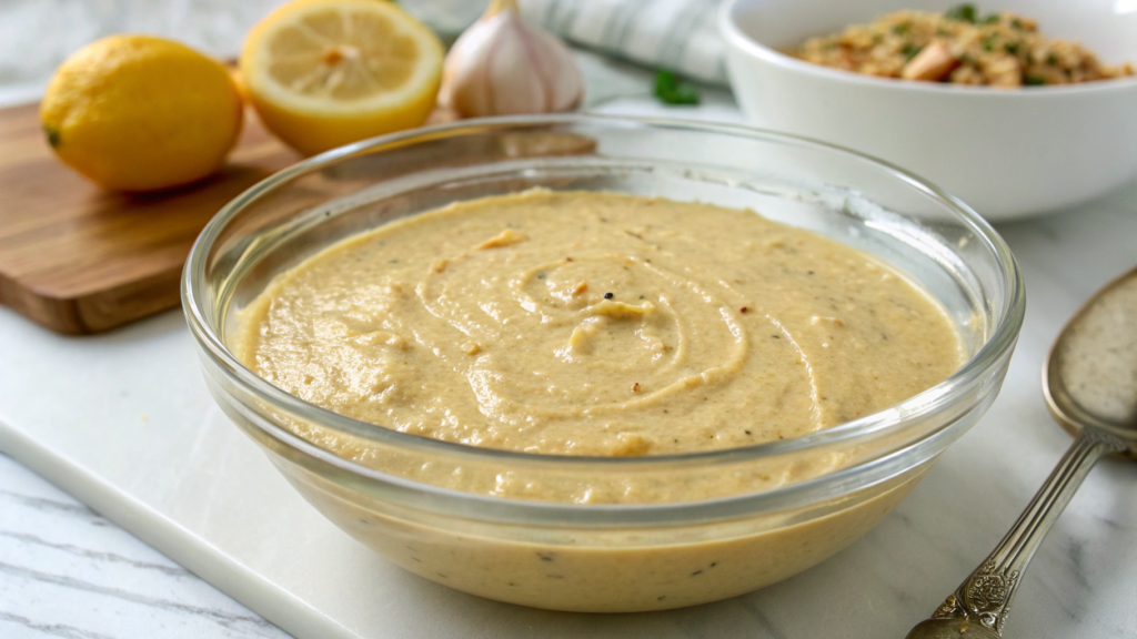 Tahini lemon garlic dressing