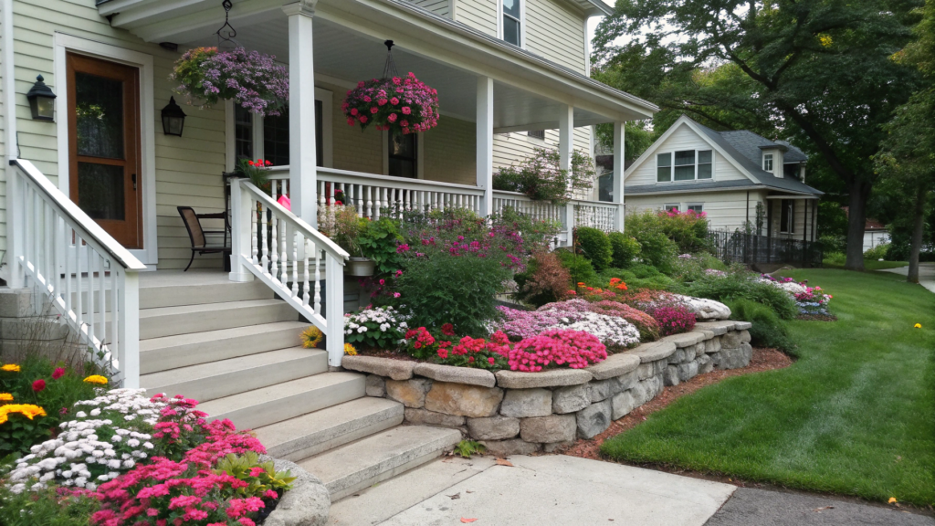 Front Porch Wrap-Around Bed with Seasonal Color Swaps