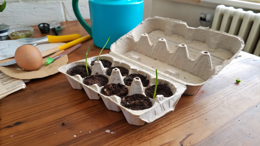 Seed Starting in Egg Cartons