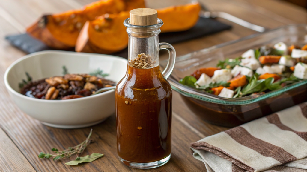 Balsamic shallot vinaigrette with maple syrup