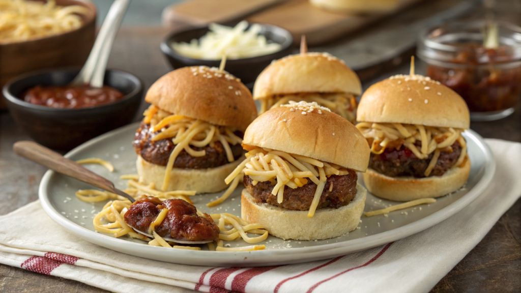 BBQ Spaghetti Sliders