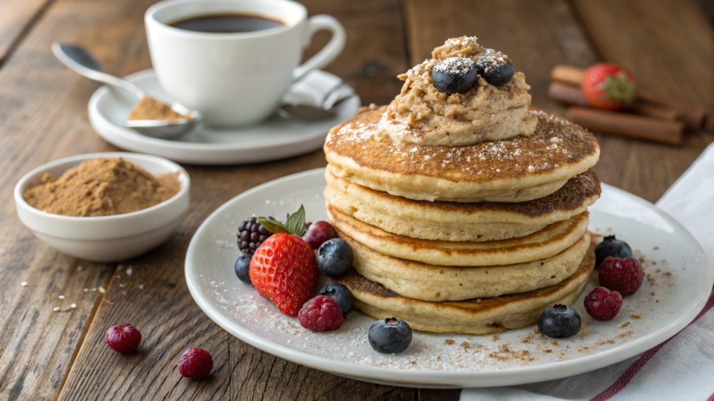 Almond flour pancakes with nut butter