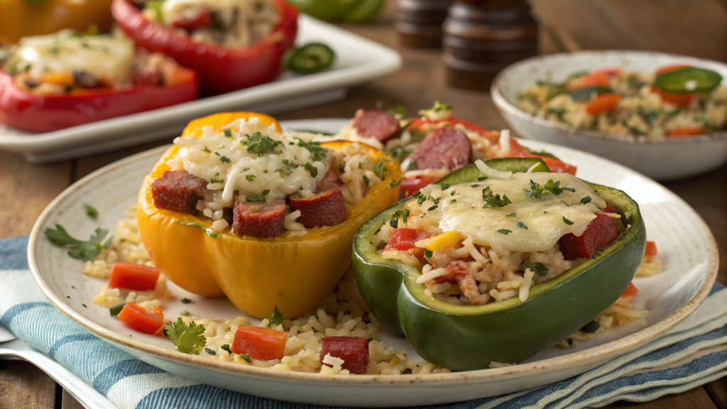 Kielbasa Stuffed Bell Peppers