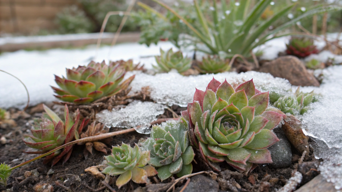 Hens and chicks plant in winter. Care and assistance 2025 - Rooted Revival