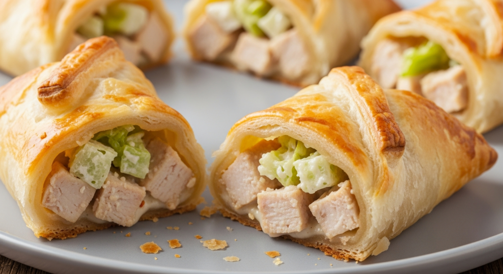 Caesar-Stuffed Puff Pastry Pockets