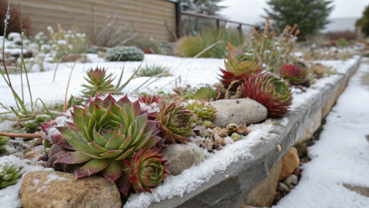 Hens and chicks plant in winter. Care and assistance 2025 - Rooted Revival