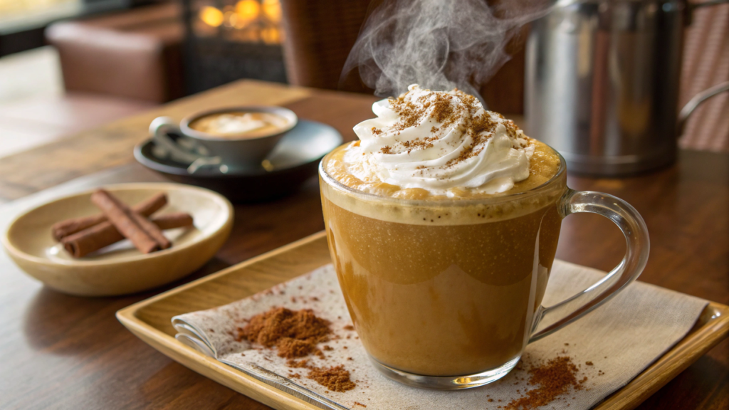 Hōjicha Pumpkin Latte with Vanilla Syrup