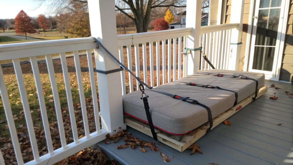 How to Anchor a Bed Setup Using Porch Railings
