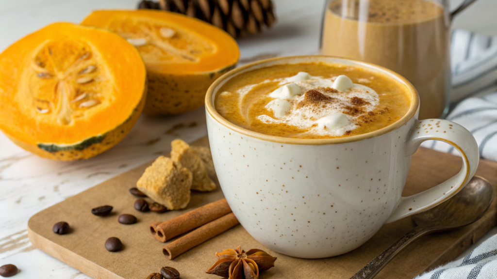 Thai Pumpkin Coffee with Condensed Coconut Milk