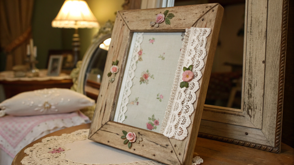 Vintage-Inspired Cottagecore Mirror Frame