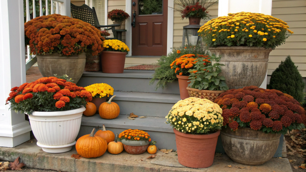 Different Pot Sizes for Mum Displays