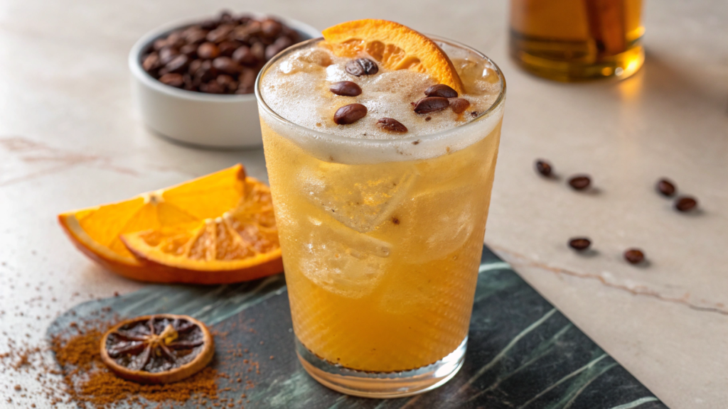 Pumpkin Espresso Tonic with Orange Zest