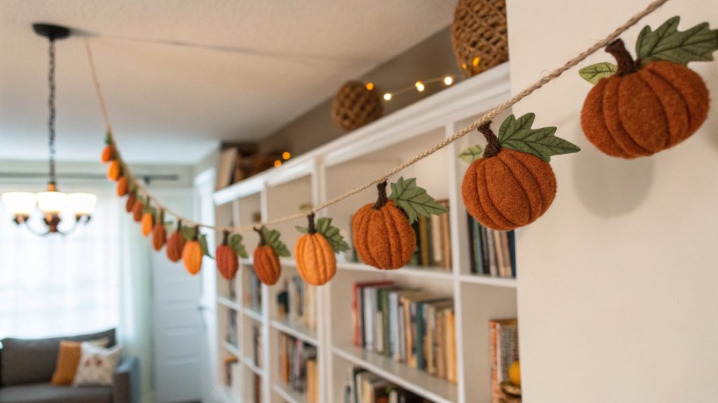 Felt Pumpkin Garland