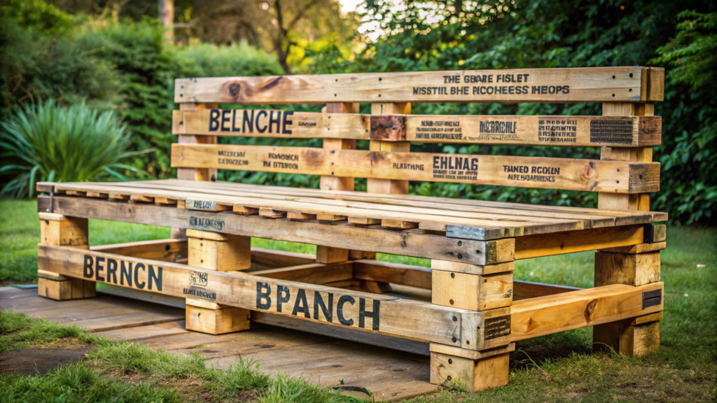 Bench Built Entirely from Recycled Pallets