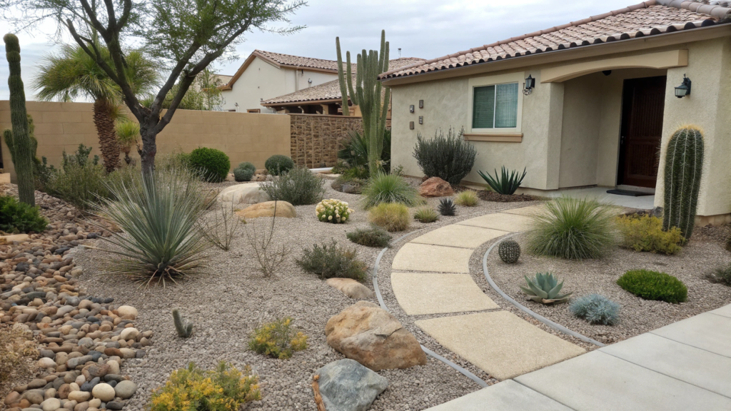 Desert Landscaping Front Yard for Compact Spaces