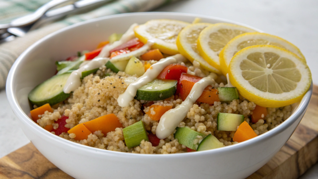 Quinoa Bowl with Preserved Lemon Topping