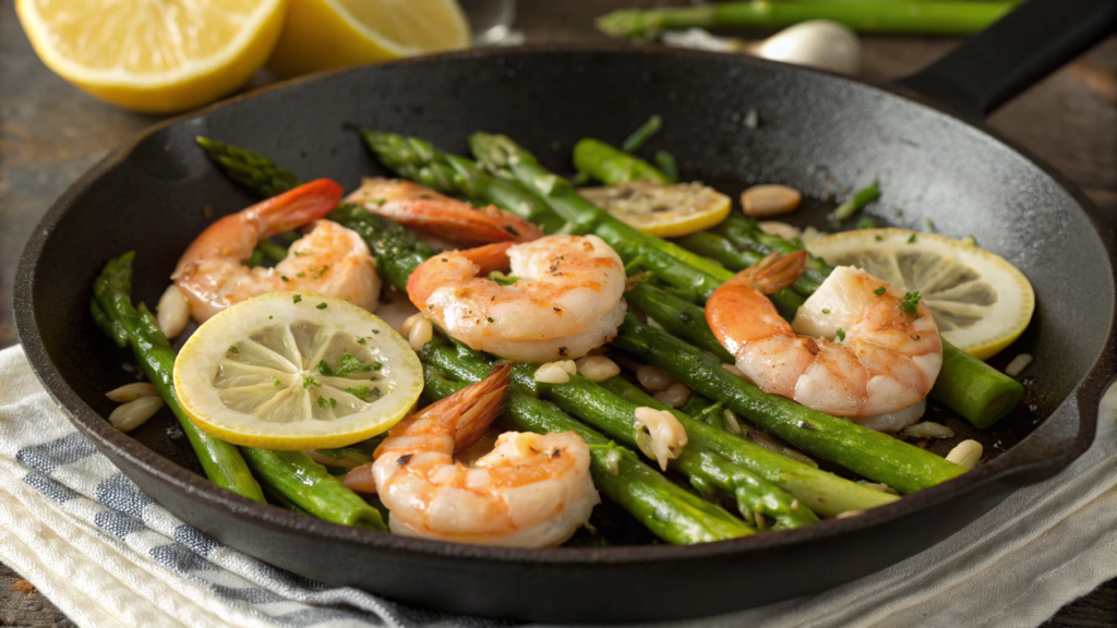 Shrimp and Asparagus Skillet