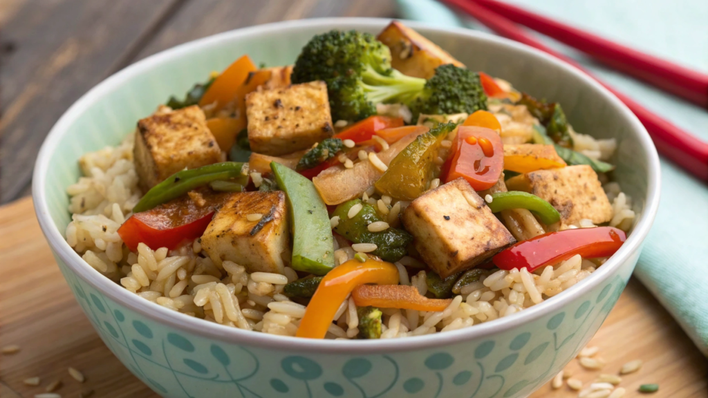 Brown Rice Stir-Fry with Tofu