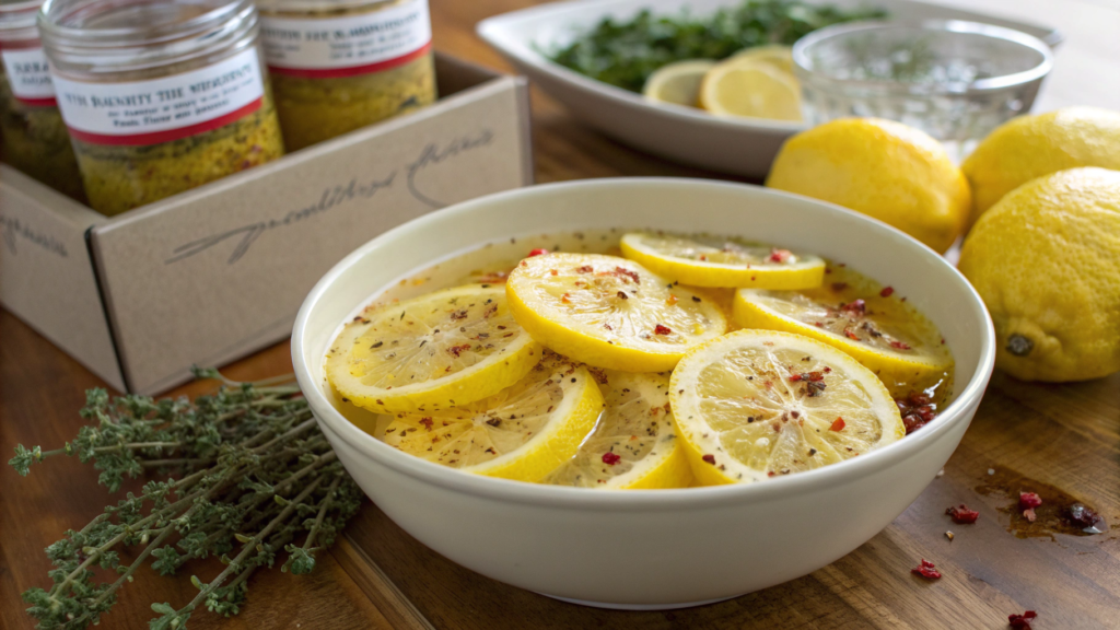 Quick Preserved Lemons with Sea Salt and Spices