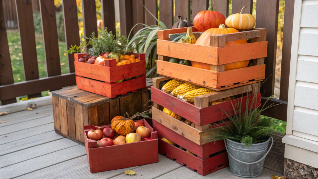 Painted Wooden Crates 