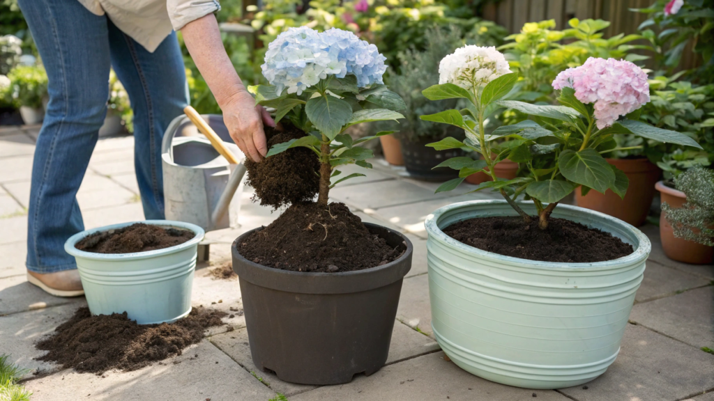 Planting Hydrangeas in Pots