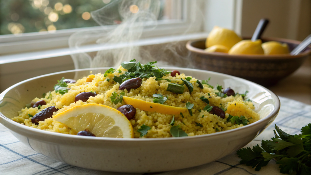 Preserved Lemon and Olive Couscous