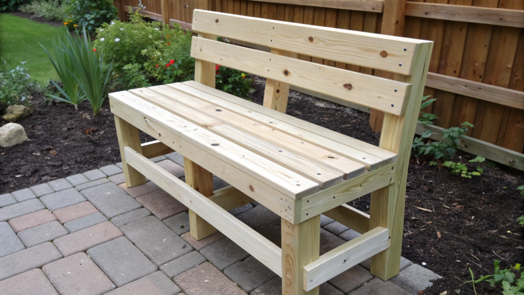2x4 Sturdy Double Seating Bench