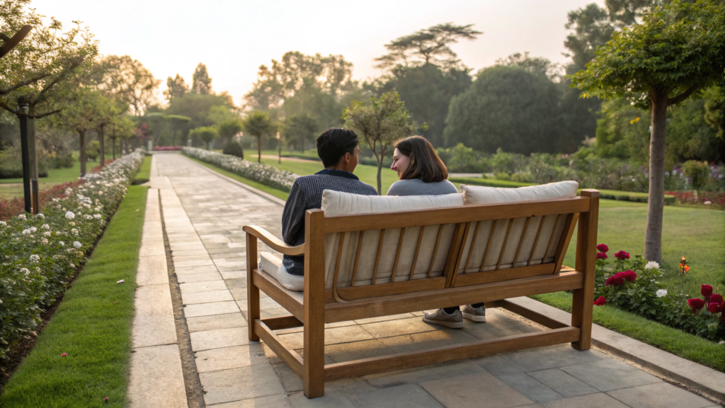 Backrest Bench for Maximum Comfort