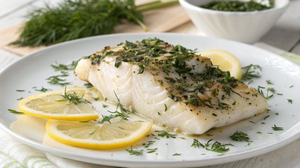 Baked Cod with Fresh Herbs