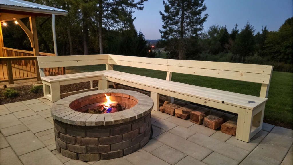 DIY Outdoor Bench for Fire Pit Seating