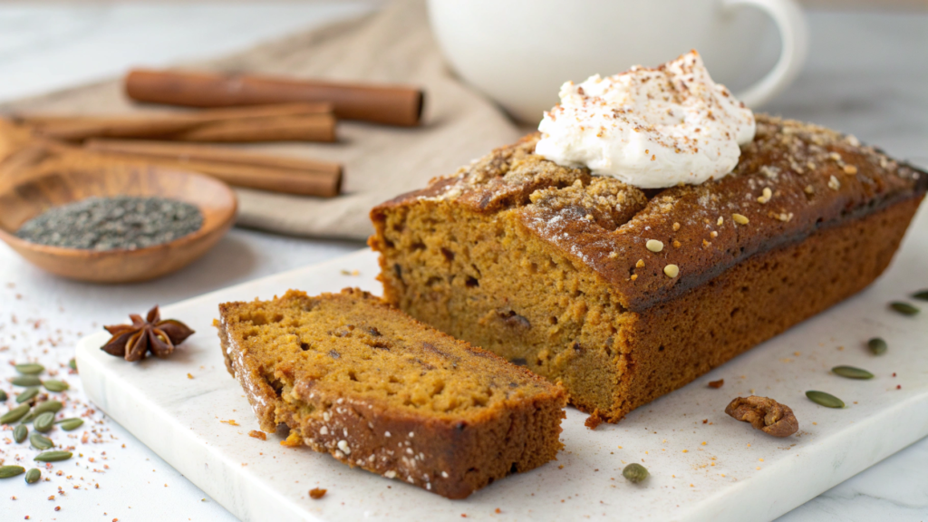 Pumpkin Bread with Chia & Flax Seeds