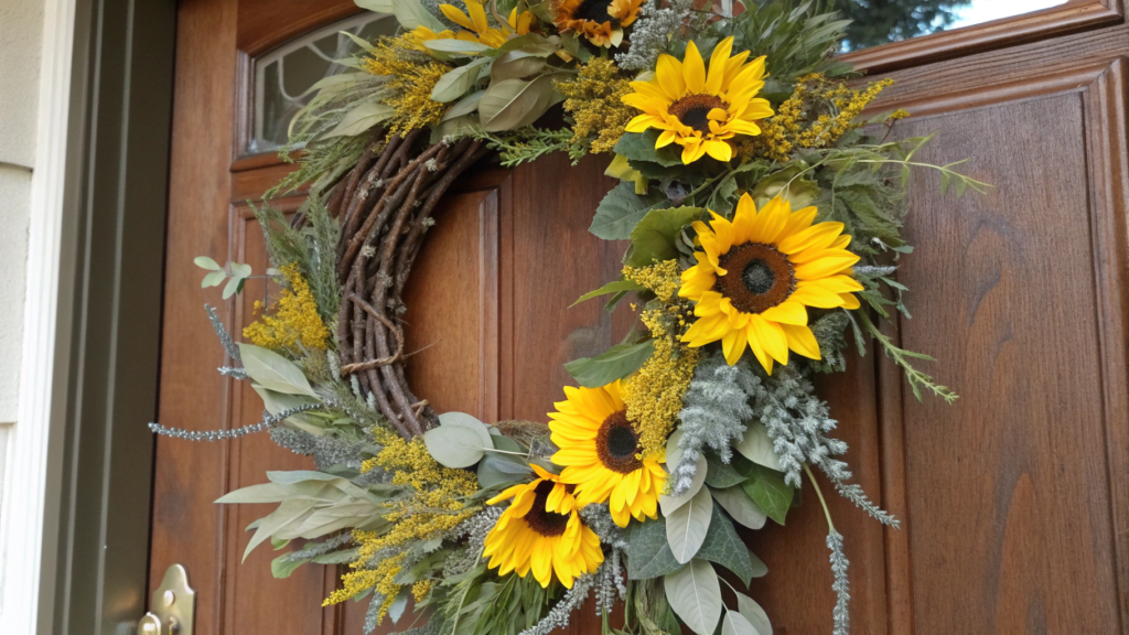 Sunflower & Sage Fall Wreath