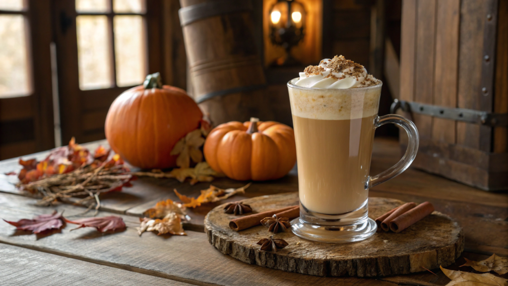 Colonial-Style Pumpkin Spice Ale Latte