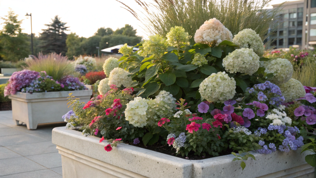 Mixing Hydrangeas with Annuals in Planters