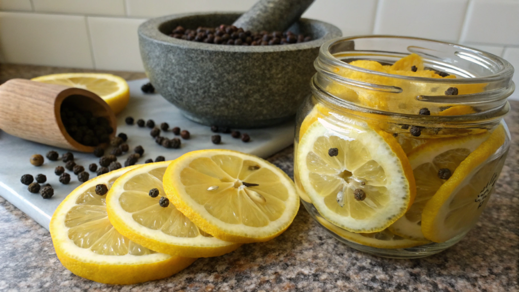 Preserved Lemons with Juniper and Coriander