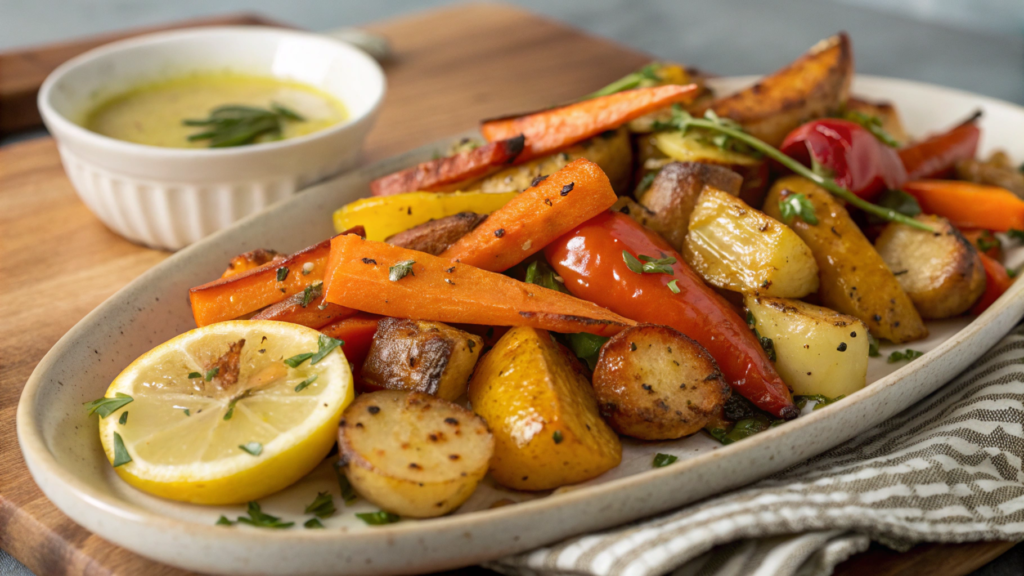 Roast Vegetables with Preserved Lemon Dressing