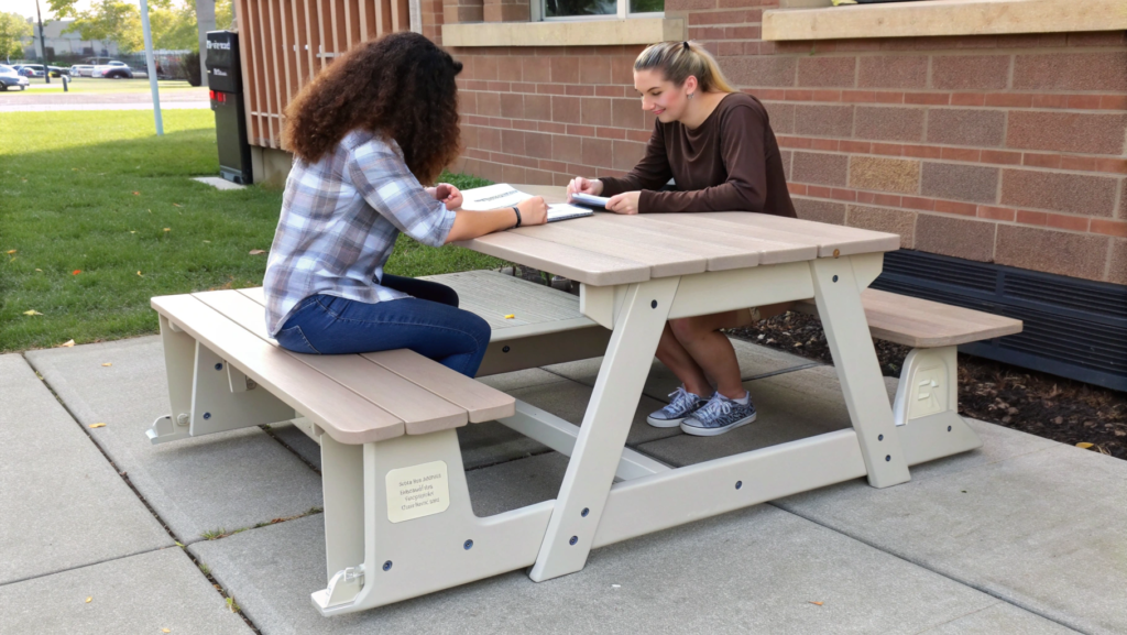 Budget-Friendly Bench with Built-In Table