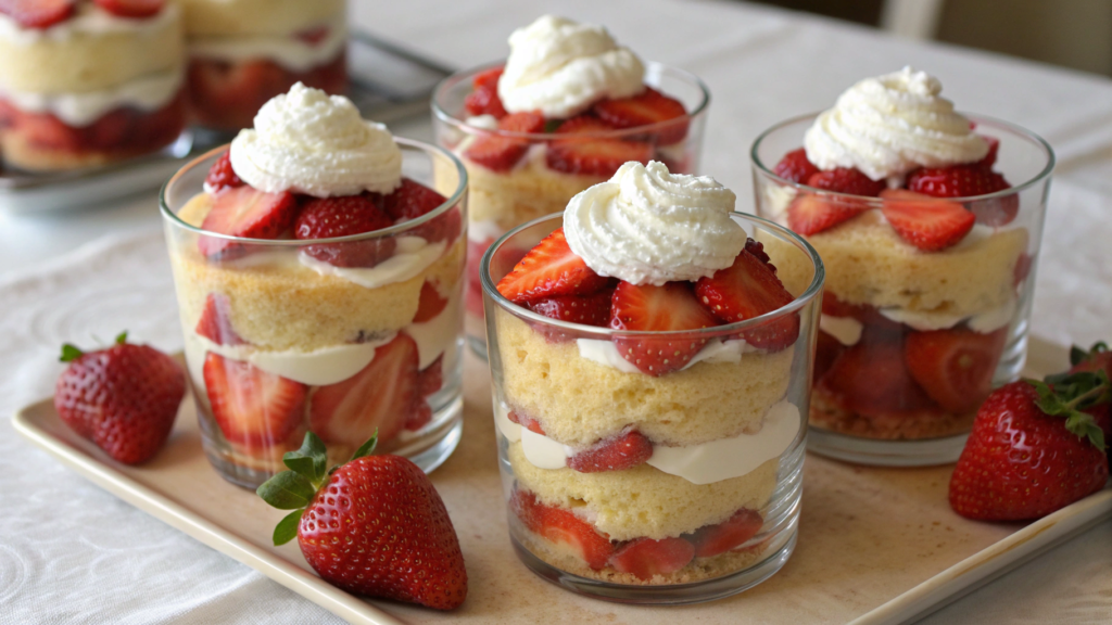 Strawberry Shortcake in a Cup (No Oven)