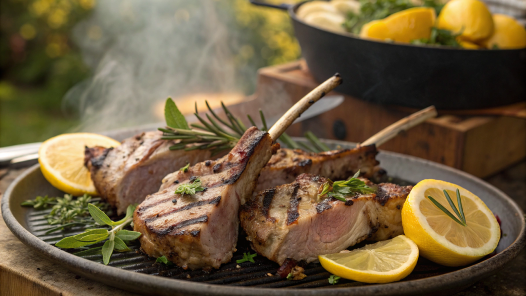 Grilled Lamb with Preserved Lemon Marinade