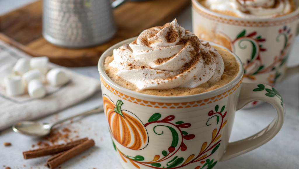 Pumpkin Latte with Cinnamon Marshmallow Cream