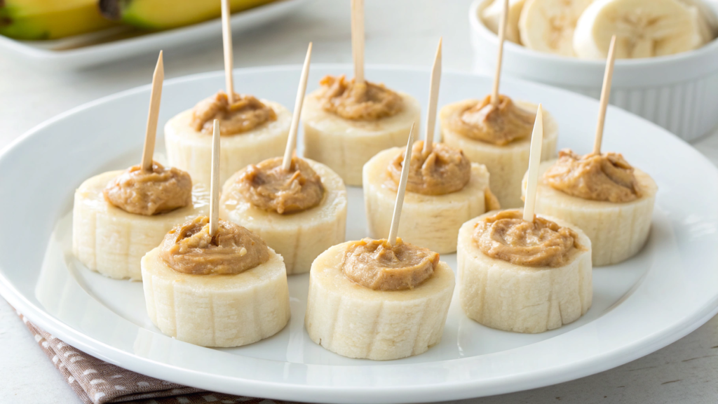 Frozen Banana Bites with Almond Butter