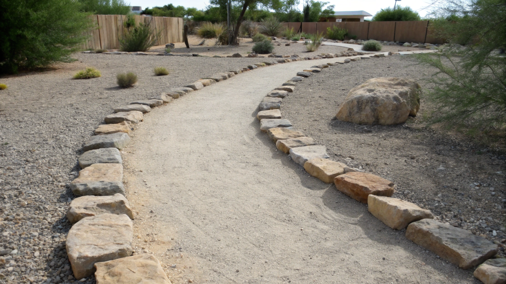 Minimalist Desert Paths with Natural Stones